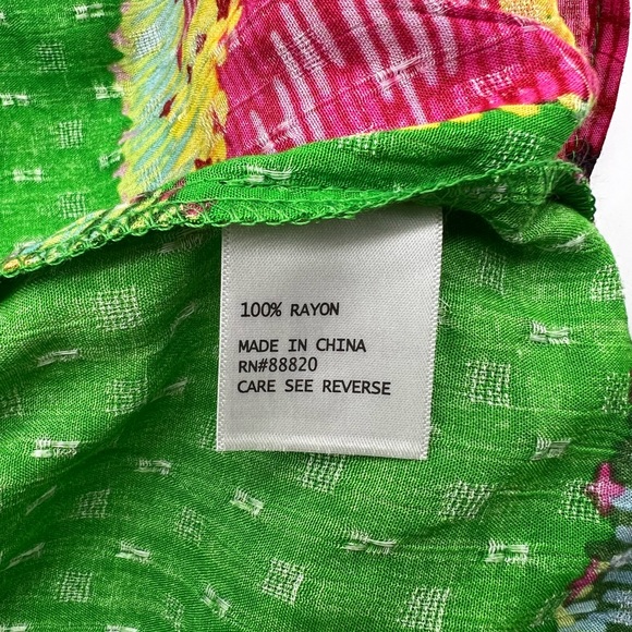 Cynthia Rowley Tropical High Ruffle Neckline Mock Halter Top Long Skirt Small - Picture 6 of 7